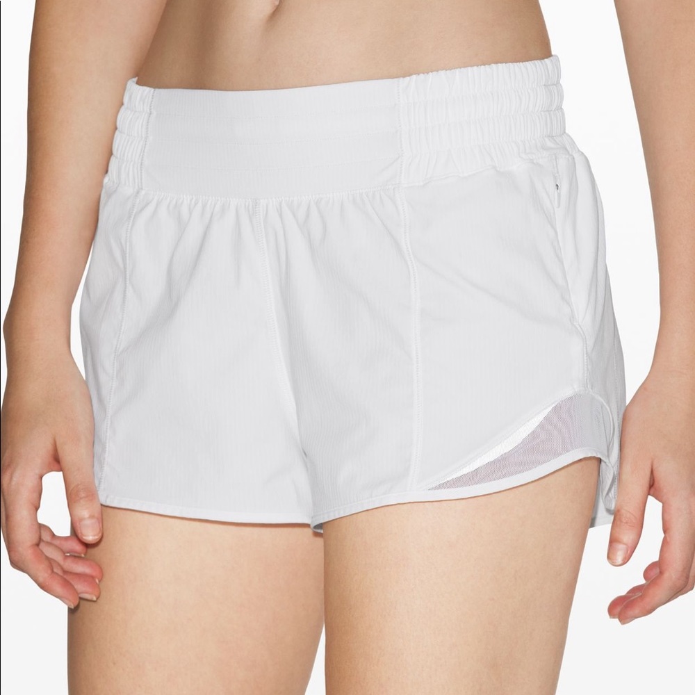 White Hotty Hot Lululemon shorts